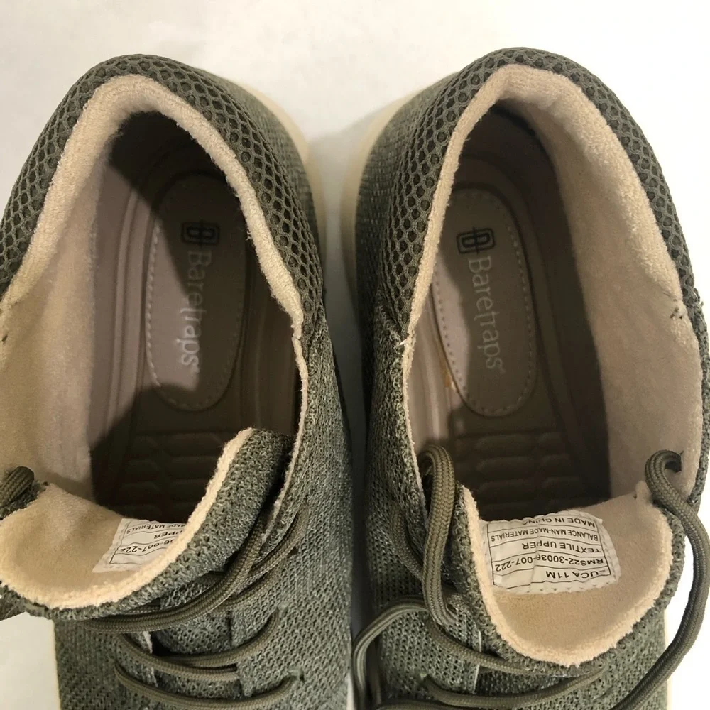 Baretraps Men’s Luca Lace-Up Sneakers Shoes Size 11M Dark Sage Green Comfort EUC - Picture 8 of 9